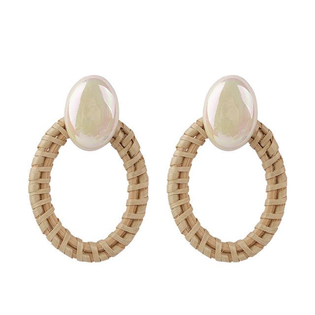 Oval Drop Earrings